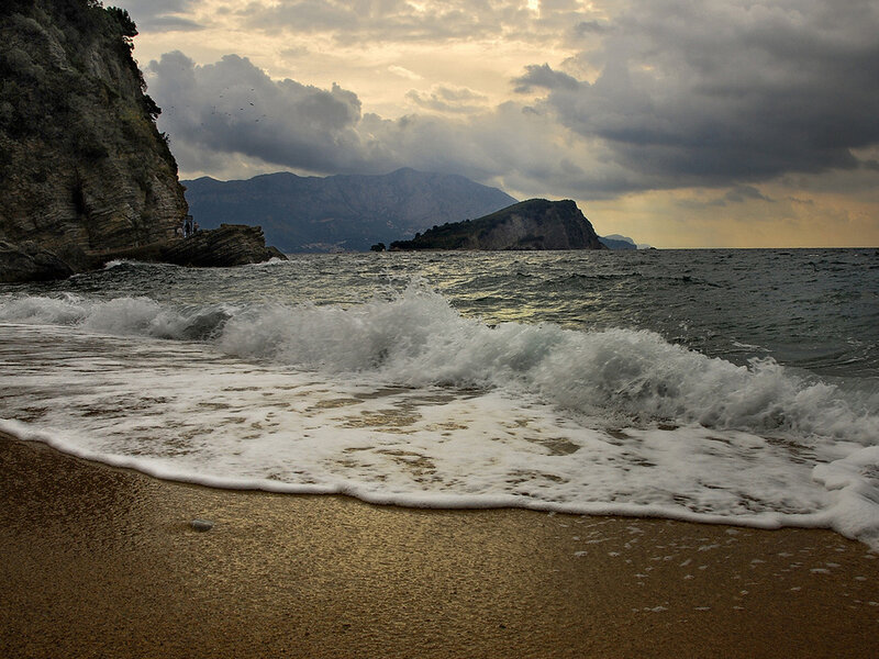 Waves on a Sandy Beach — Brown
