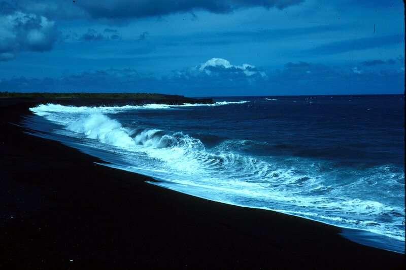 Waves on Black Sand Beach