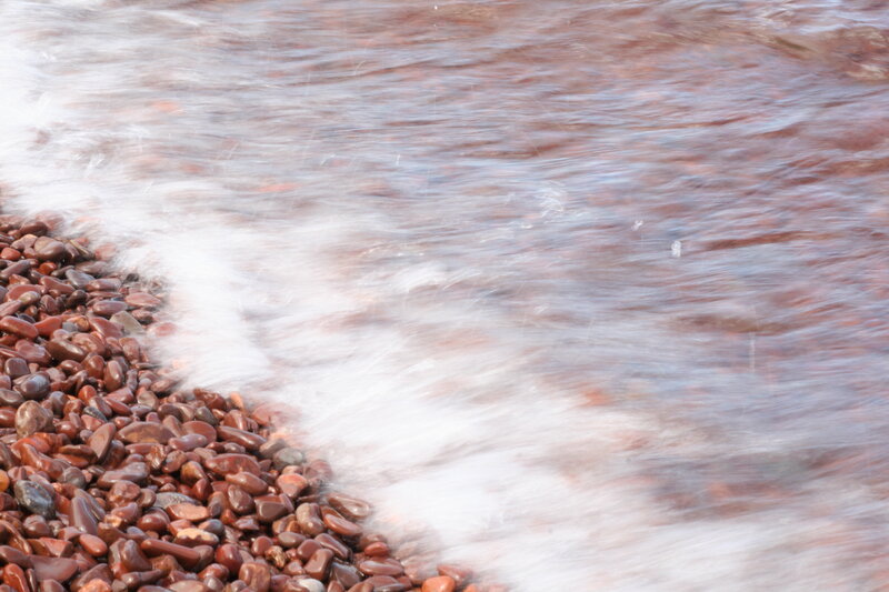 Waves on Pebble Beach — Brown, Calm