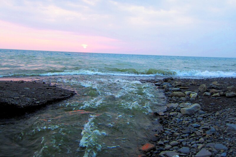 Waves on Rocky Shore — Blue, Serene