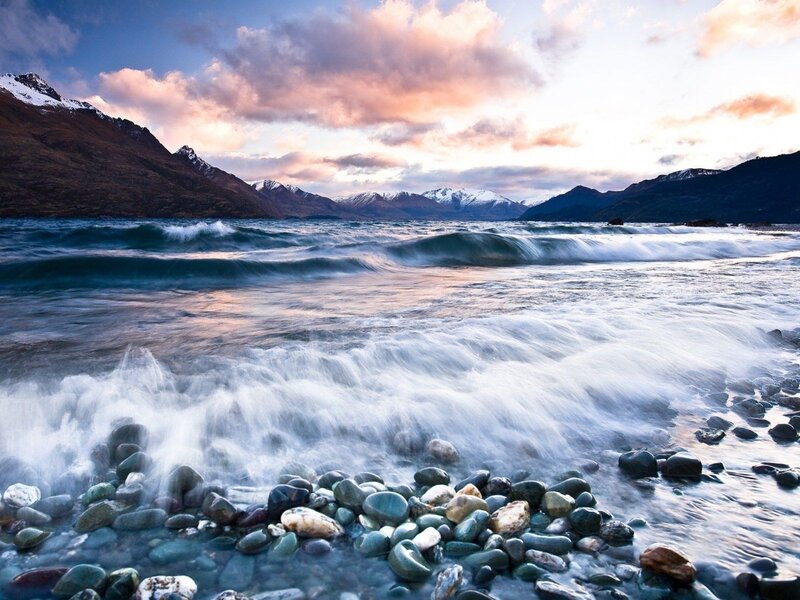 Waves on Rocky Shore
