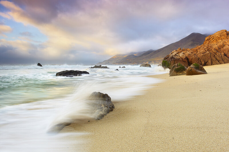 Waves on Sandy Beach — Beige