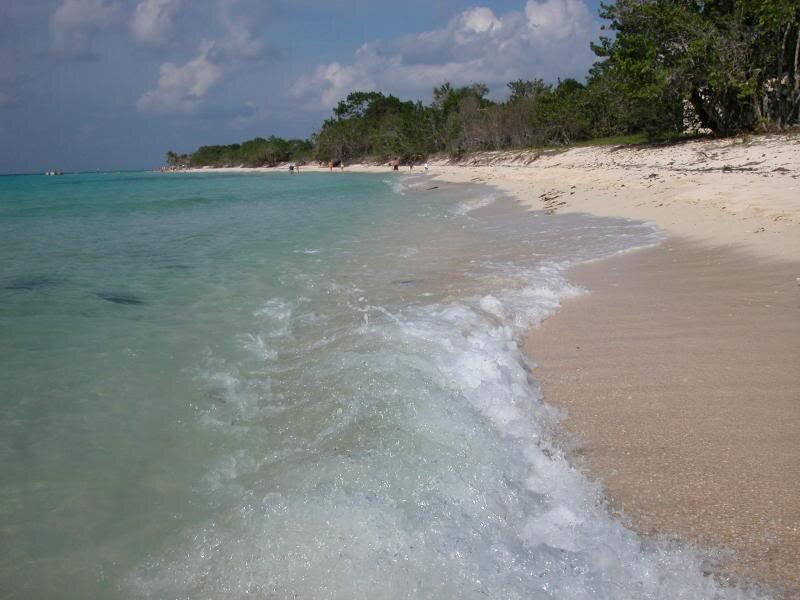 Waves on Sandy Beach — Blue, Serene