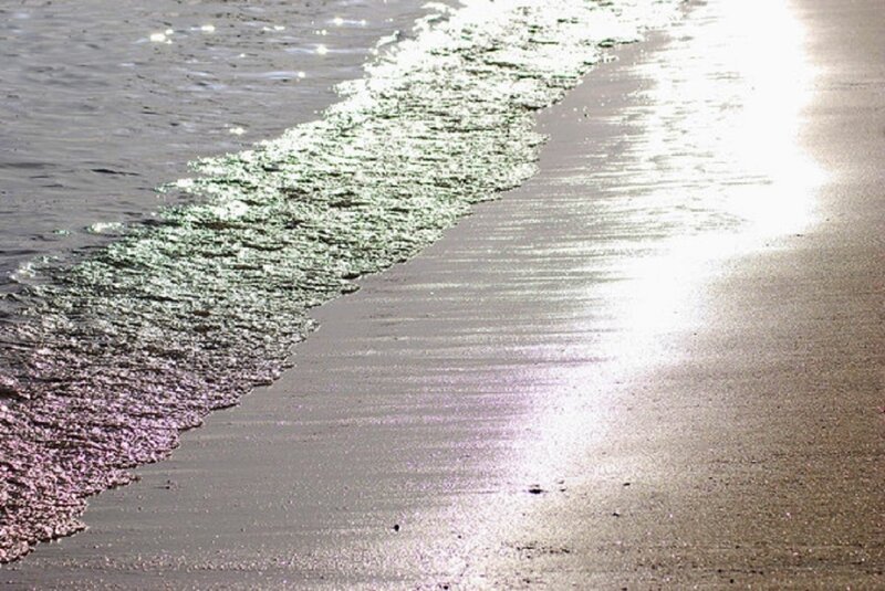 Waves on Wet Sand