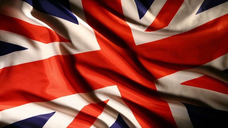 waving union jack flag