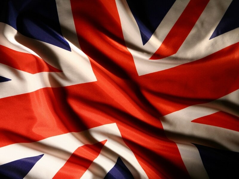 waving union jack flag