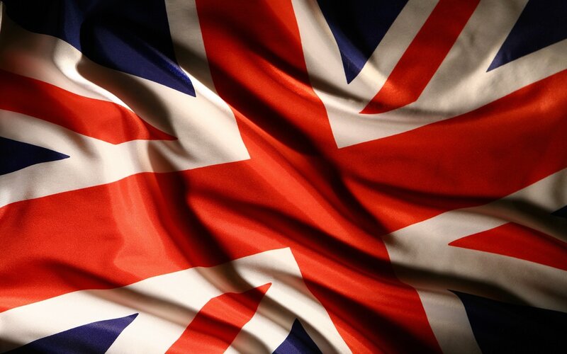 Waving Union Jack Flag — Dramatic