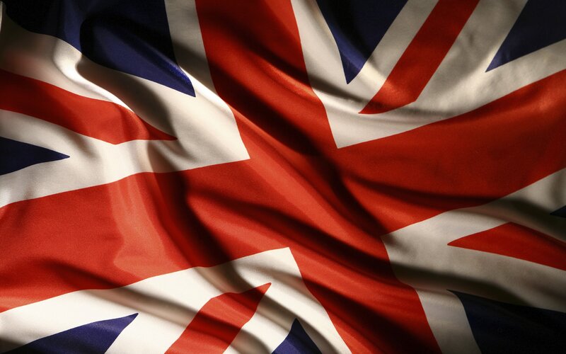 Waving Union Jack Flag — Fabric