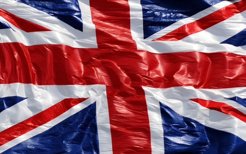 Waving Union Jack Flag — Red, Patriotic