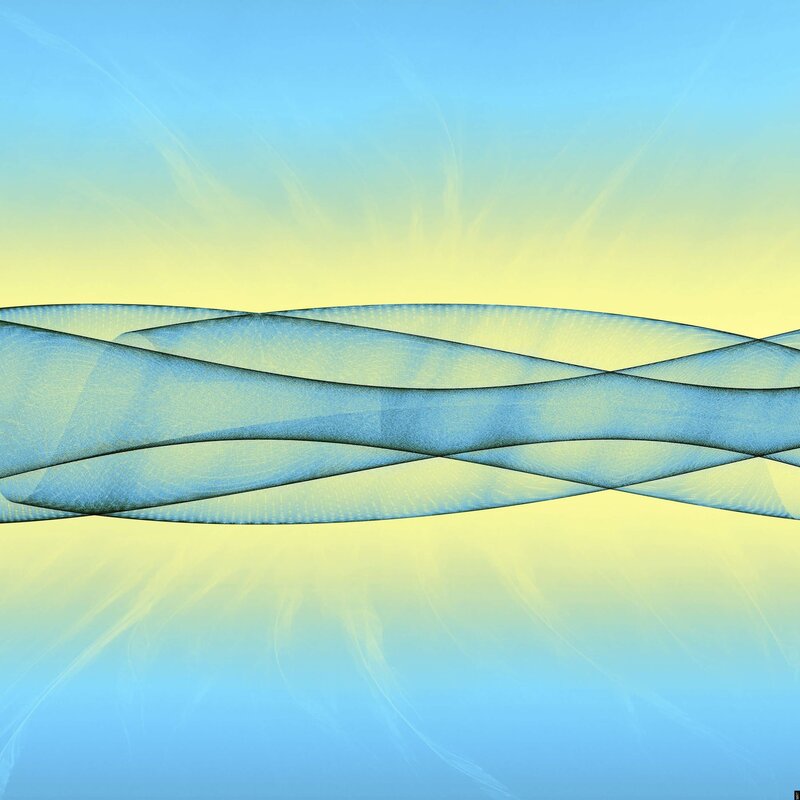 Wavy Blue Ribbons