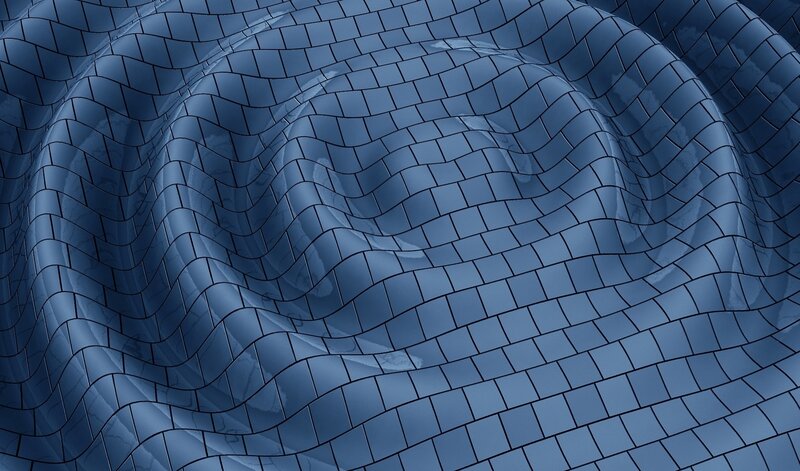 wavy blue tile pattern