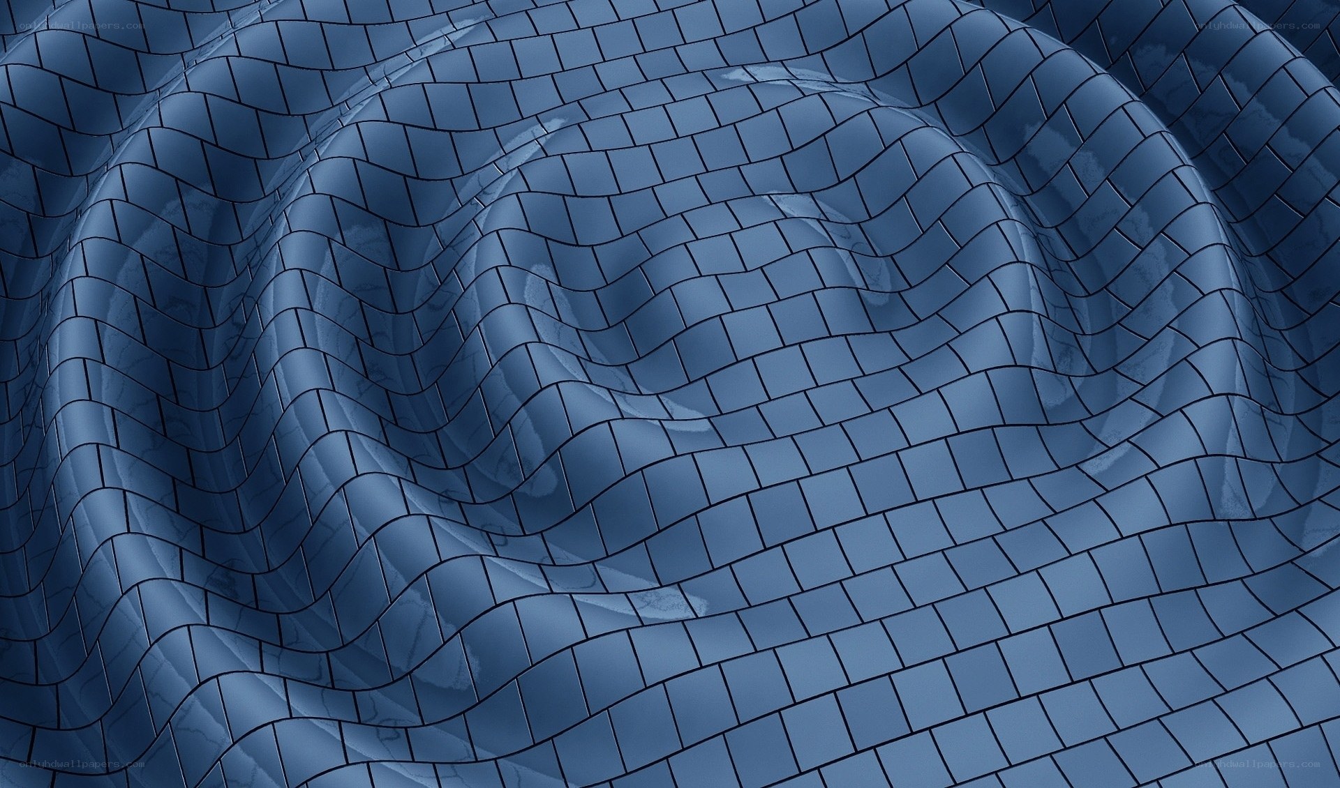 wavy blue tile pattern
