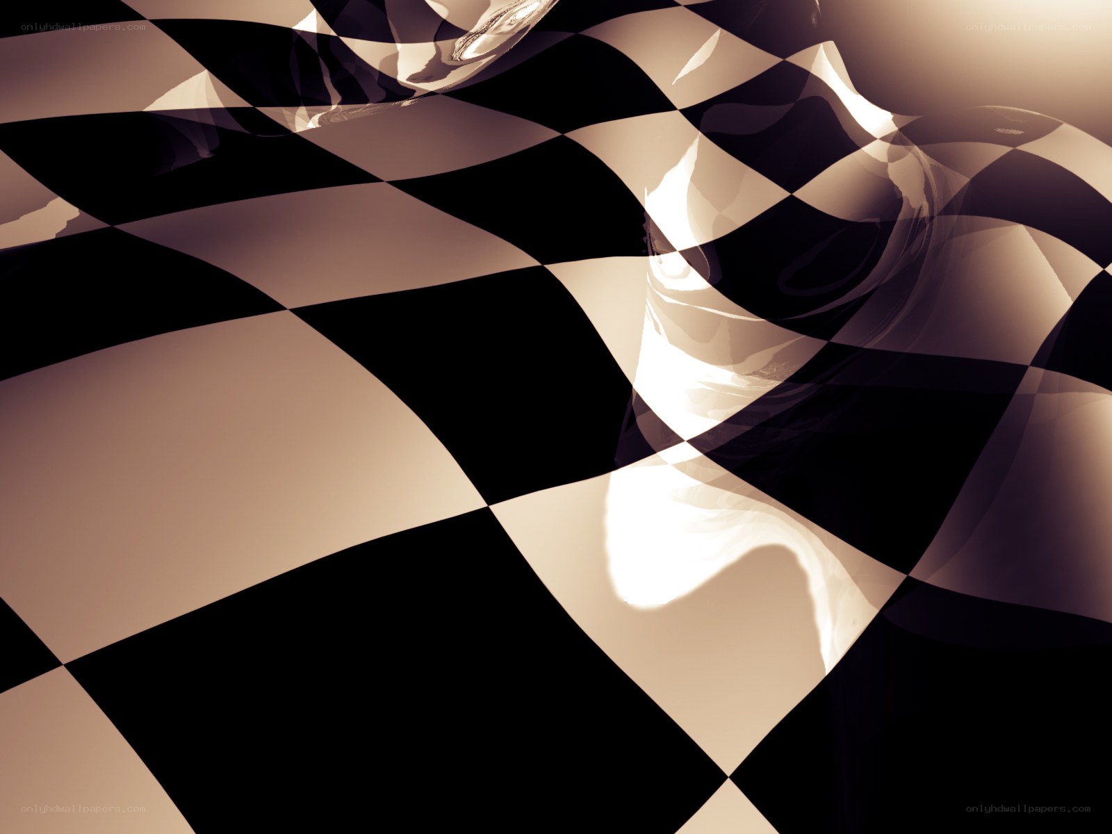 wavy checkered flag pattern