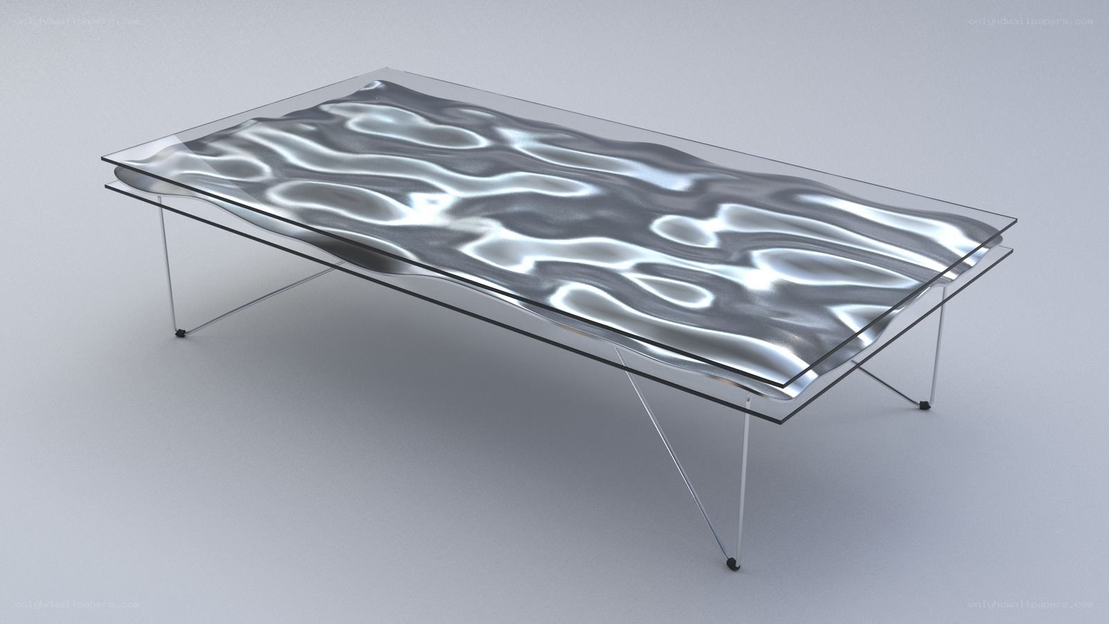 wavy glass coffee table