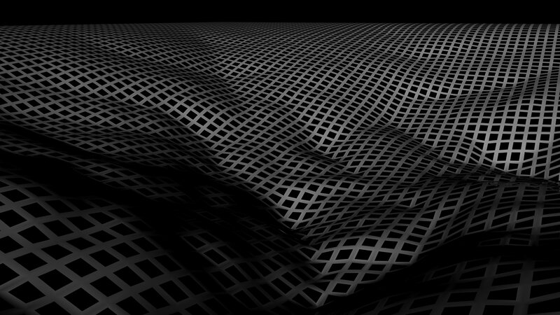 Wavy Grid Pattern — Black, Abstract