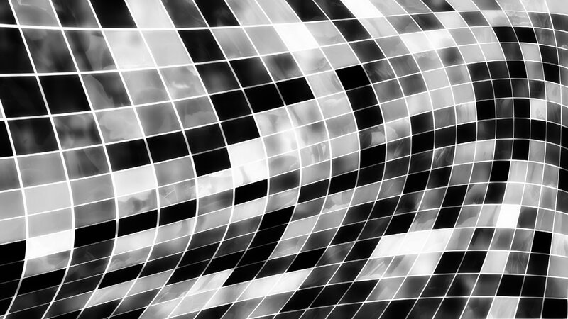 Wavy Grid Pattern — Black