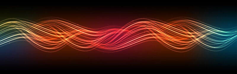Wavy Light Lines — Red, Dynamic, Abstract