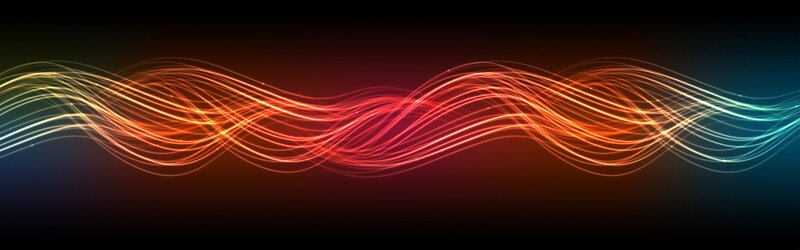 Wavy Light Lines — Red, Dynamic