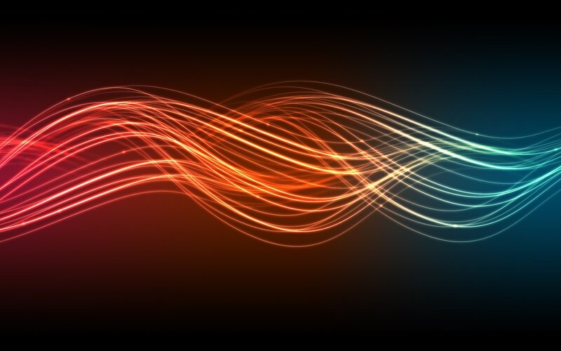 Wavy Light Lines — Red