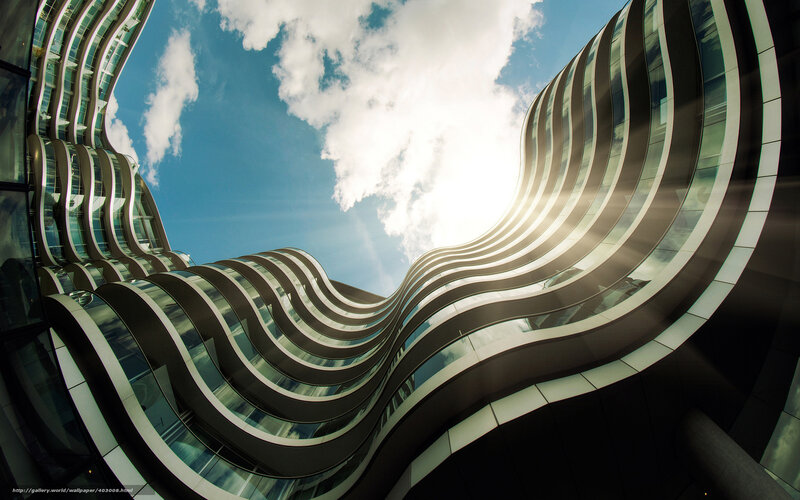 Wavy modern building architecture