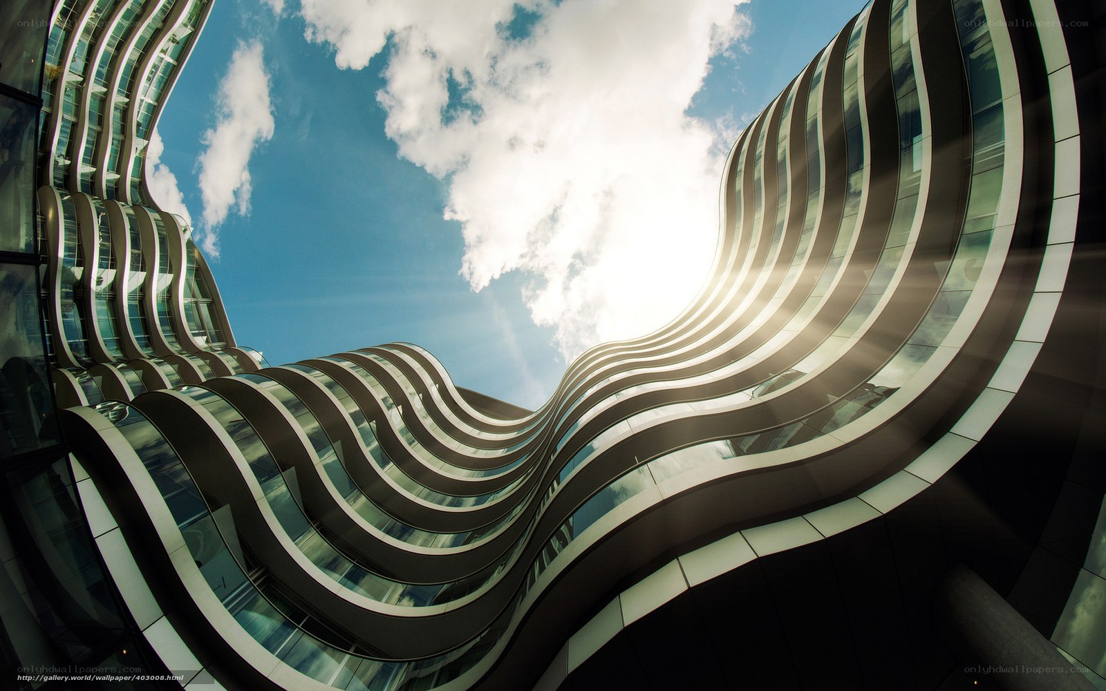 Wavy modern building architecture
