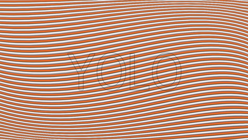 Wavy Orange and White Stripes