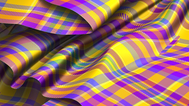 Wavy Plaid Fabric