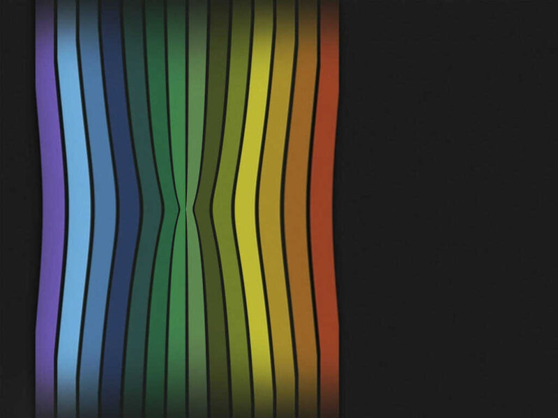 wavy rainbow color stripes