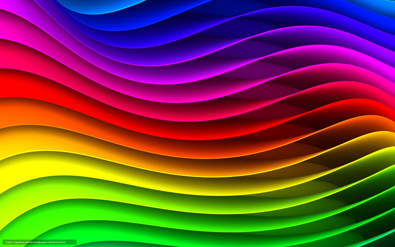 Wavy Rainbow Stripes — Red, Vibrant