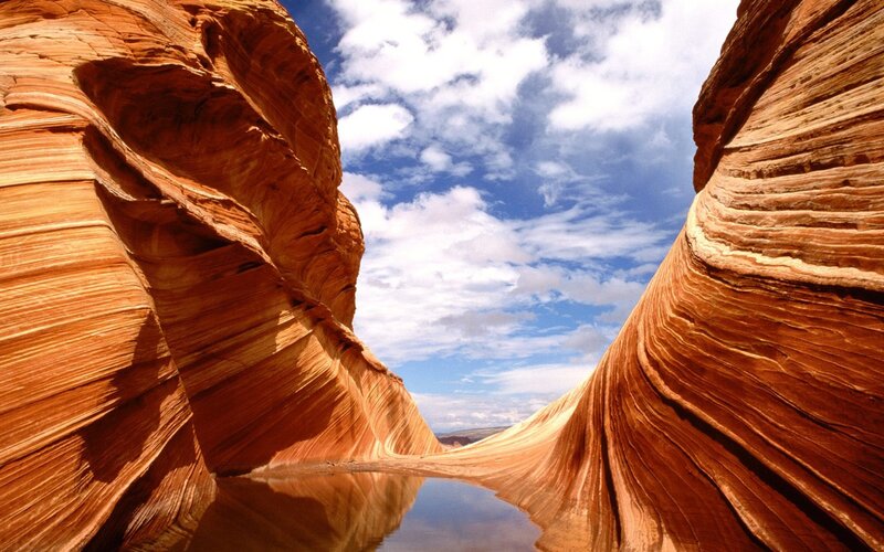 Wavy sandstone canyon