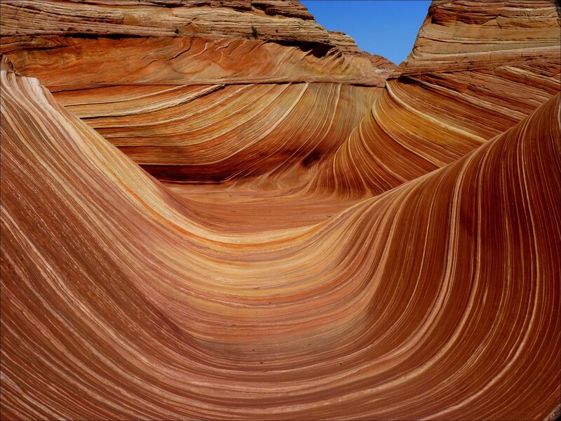 Wavy Sandstone Formations — Brown, Dramatic, Afternoon