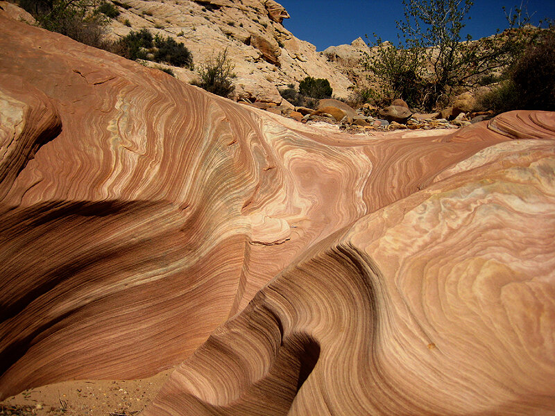 Wavy Sandstone Formations — Brown