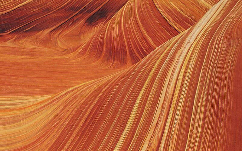Wavy Sandstone Formations — Orange, Serene, Photograph