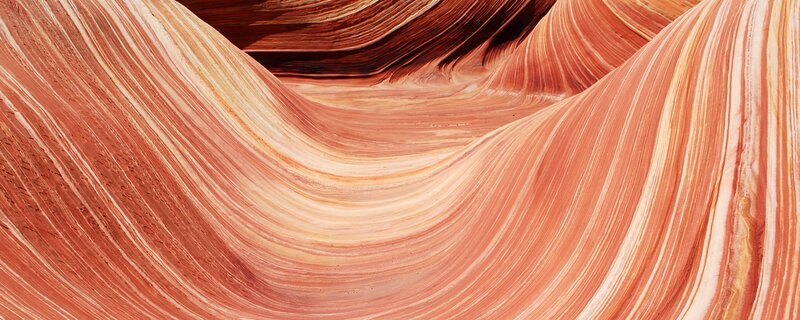 Wavy Sandstone Formations — Red, Serene, Photograph, Rock
