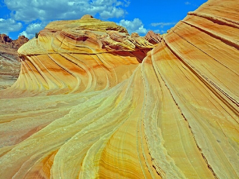 Wavy Sandstone Formations — Yellow
