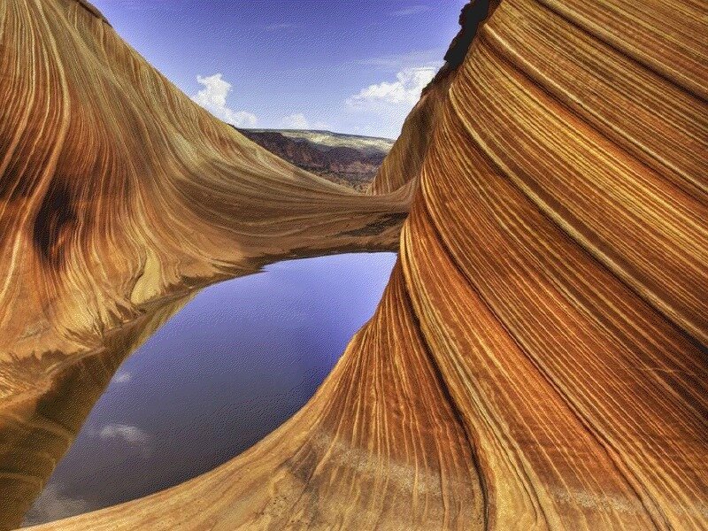 Wavy sandstone rock formation