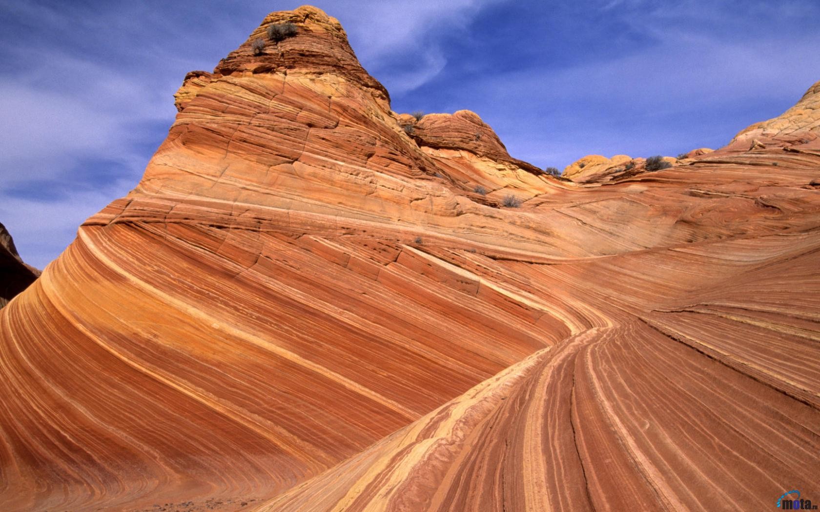 Wavy sandstone rock formation