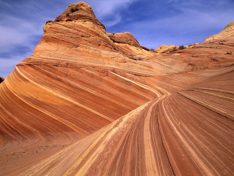 Wavy sandstone rock formations