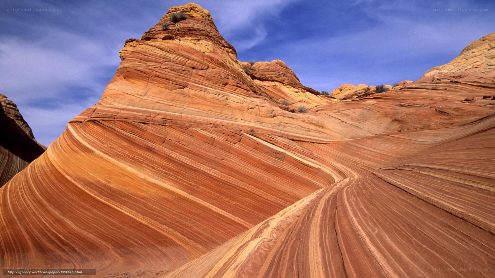 Wavy sandstone rock formations