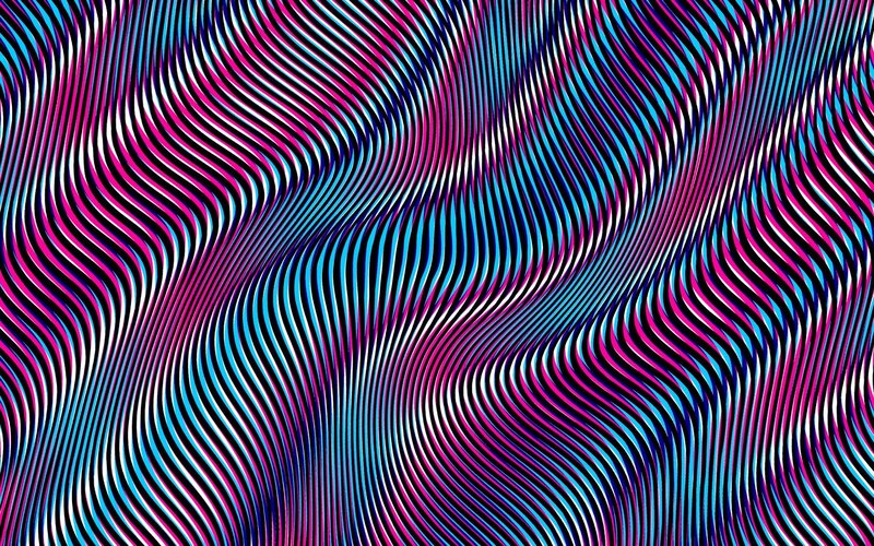 Wavy Striped Pattern — Pink