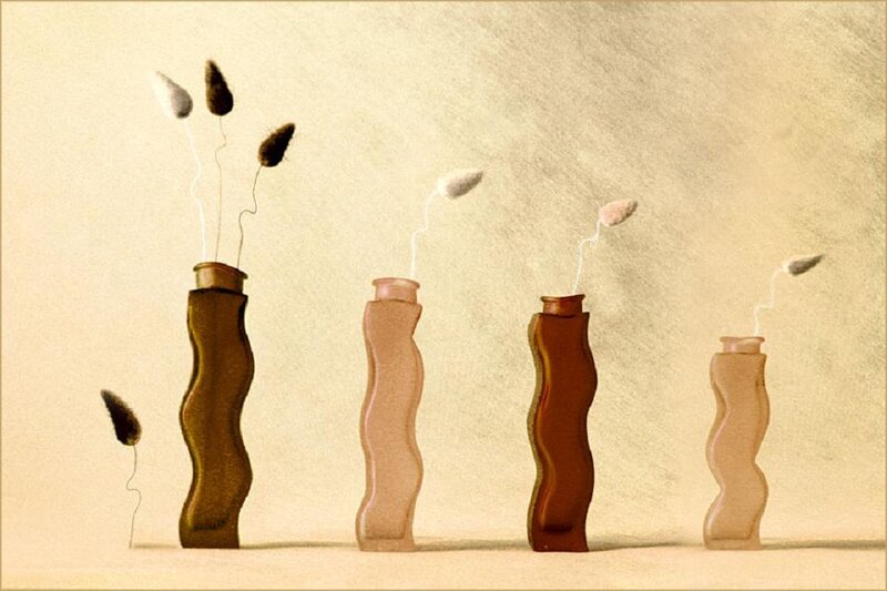Wavy Vases with Seeds