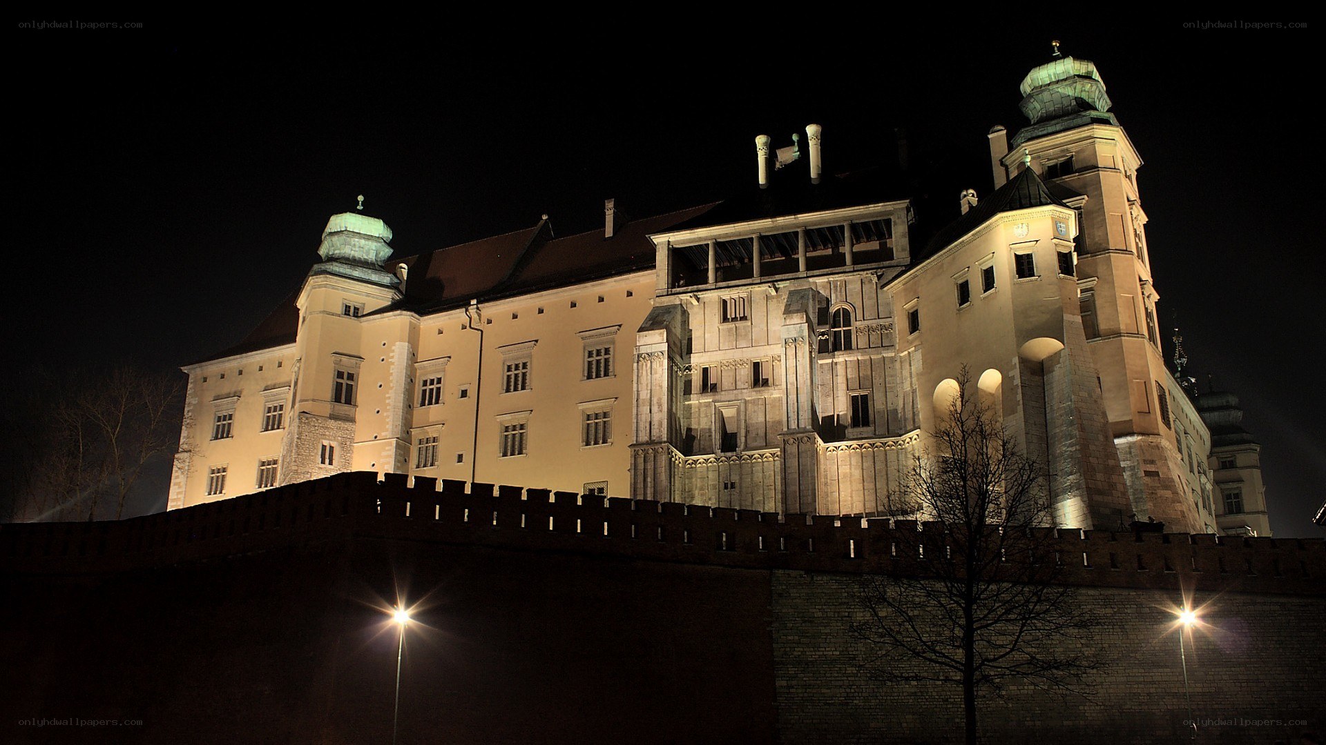 Wawel Castle at night