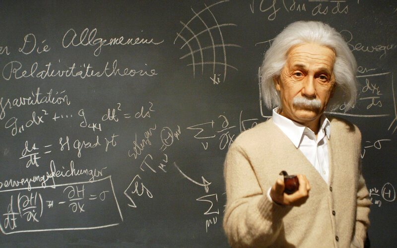 Wax Figure of Albert Einstein — Black, Intellectual