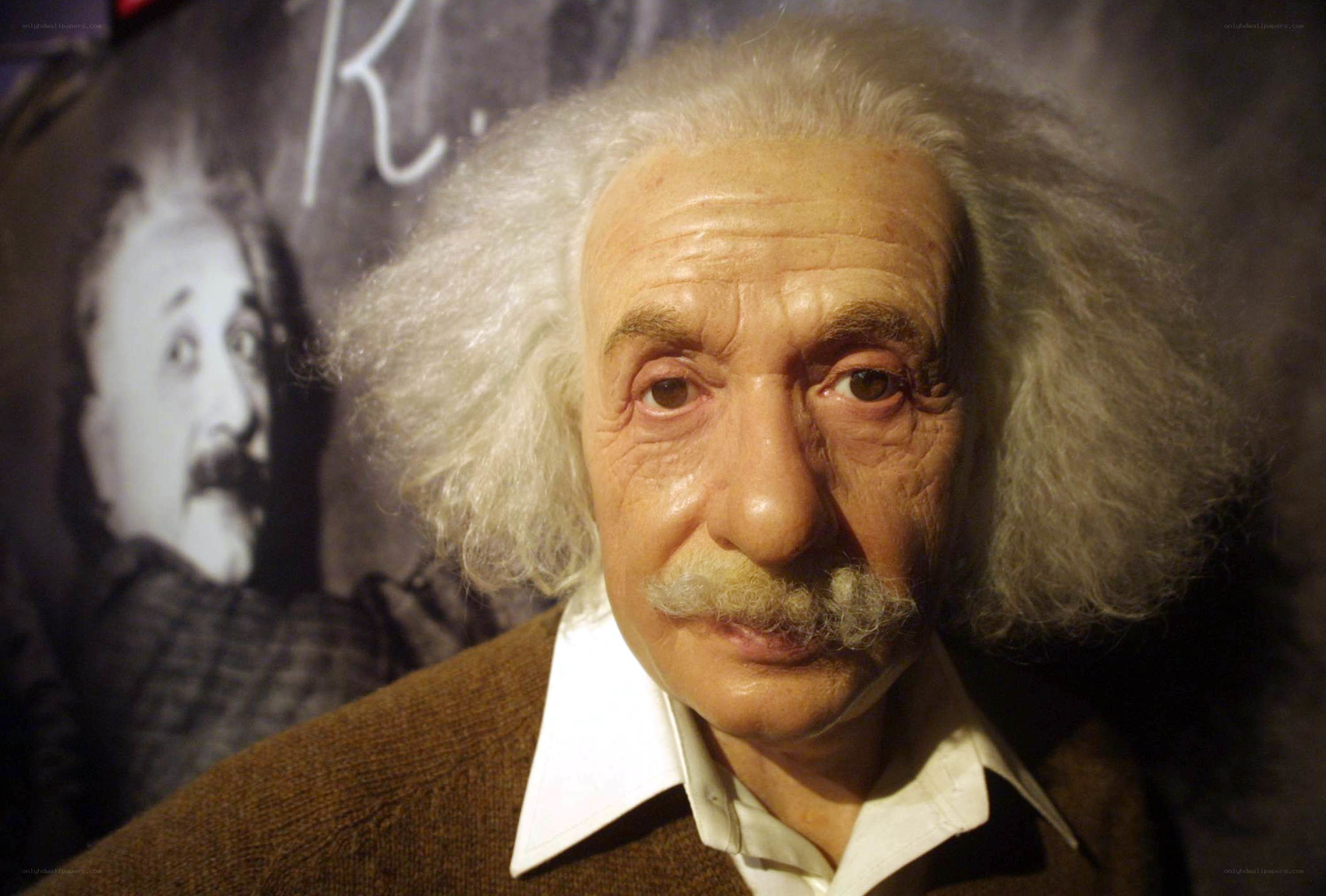 wax figure of albert einstein