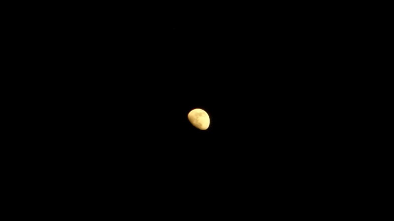 Waxing Crescent Moon — Black, Serene