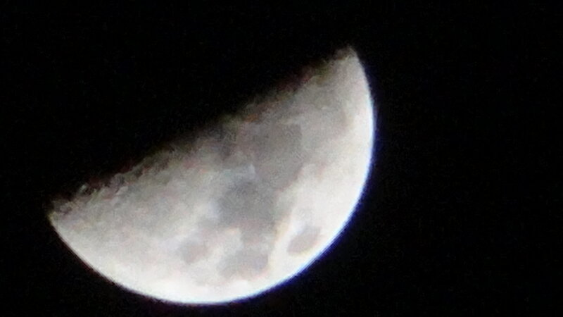Waxing Crescent Moon — Gray, Serene, Night, Photograph