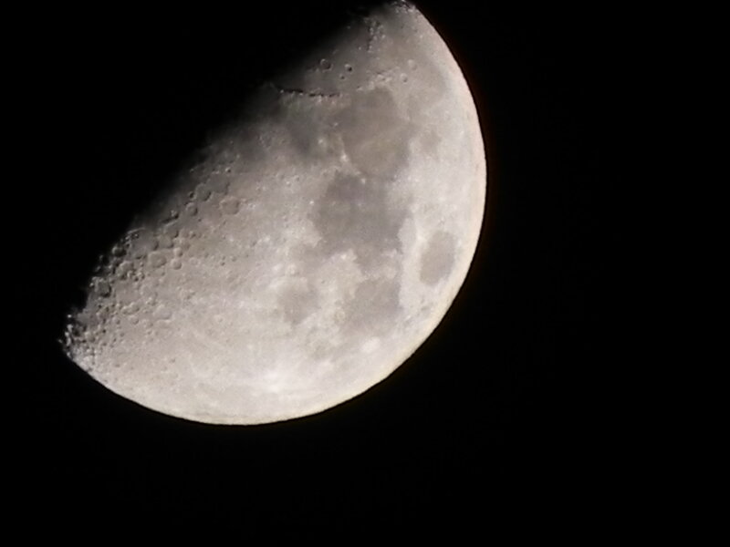 Waxing Crescent Moon — Gray, Serene