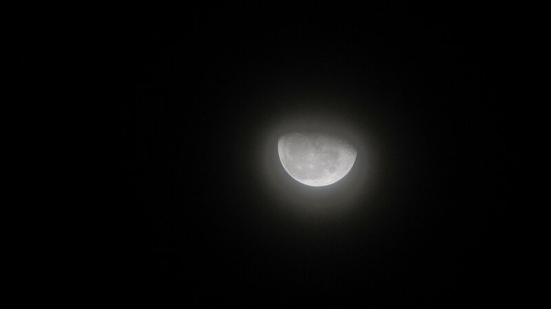 Waxing Crescent Moon — Night