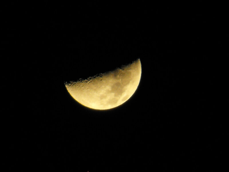 Waxing Crescent Moon — Yellow