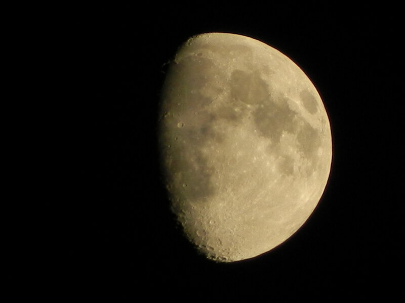 Waxing Gibbous Moon — Gray, Serene